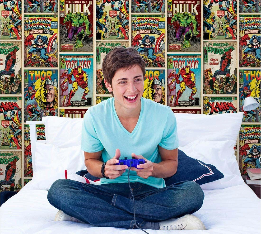 Tapete 1960s Marvel Heroes Gelb 3 Tapete 1960s Marvel Heroes Gelb – Bild 3