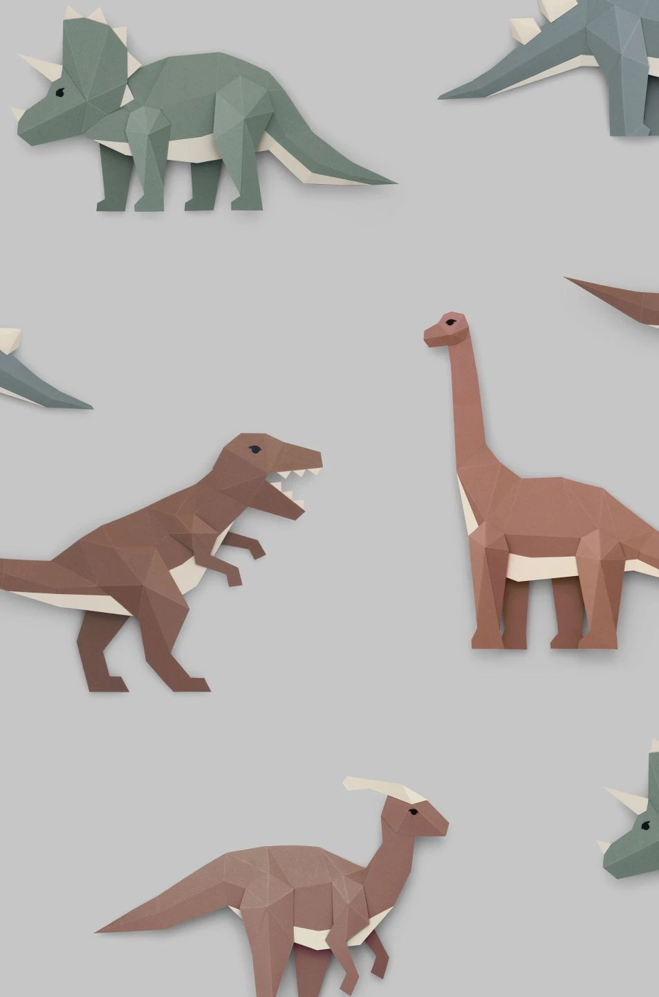 Wandbild Dinosaur 01 Hellgrau 2 Wandbild Dinosaur 01 Hellgrau - Image 2