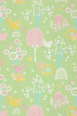 Tapete Körsbärsdalen Hellgelbgrün