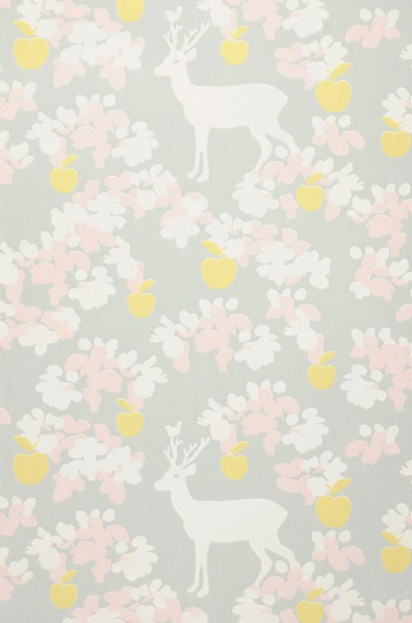 Tapete Apple Garden Blassgelb 2 Tapete Apple Garden Blassgelb – Bild 2