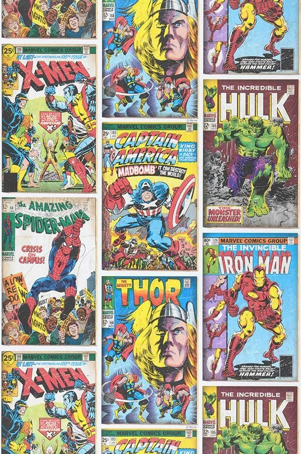 Tapete 1960s Marvel Heroes Gelb 2 Tapete 1960s Marvel Heroes Gelb – Bild 2