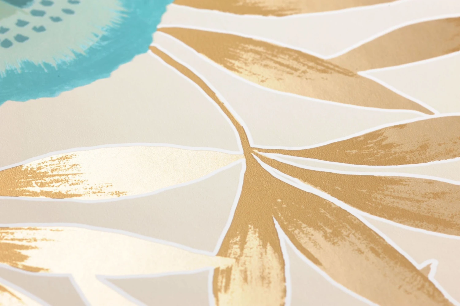 Tapete Sefina Türkisblau 2 Tapete Sefina Türkisblau – Bild 2