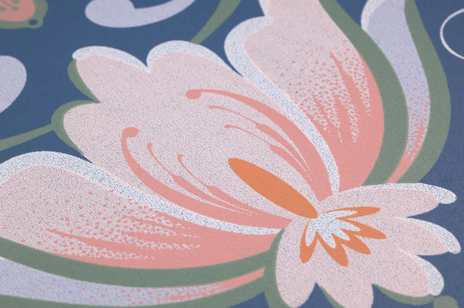 Tapete Sanna Azurblau 2 Tapete Sanna Azurblau – Bild 2