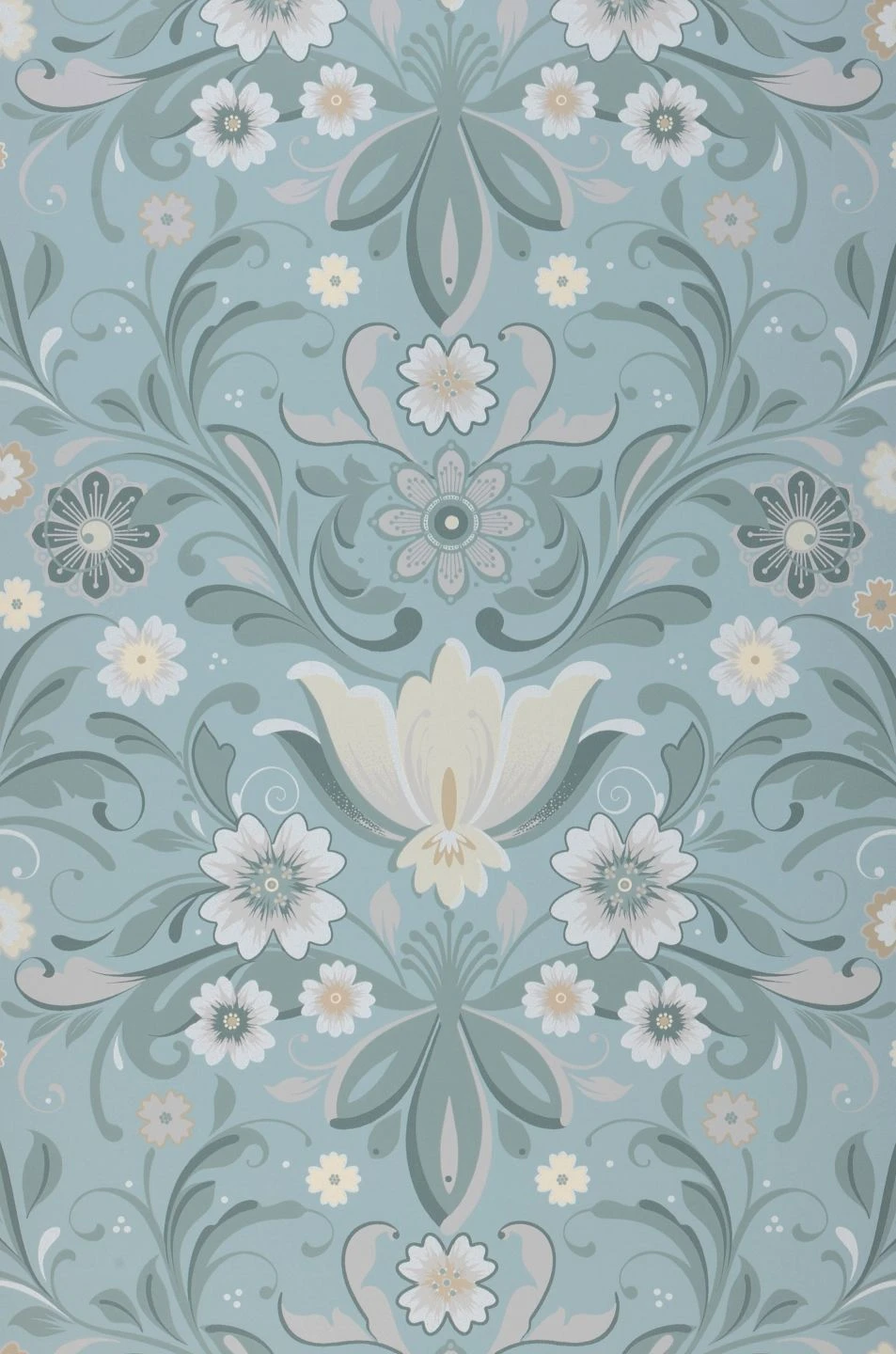 Tapete Sanna Pastelltürkis 2 Tapete Sanna Pastelltürkis – Bild 2