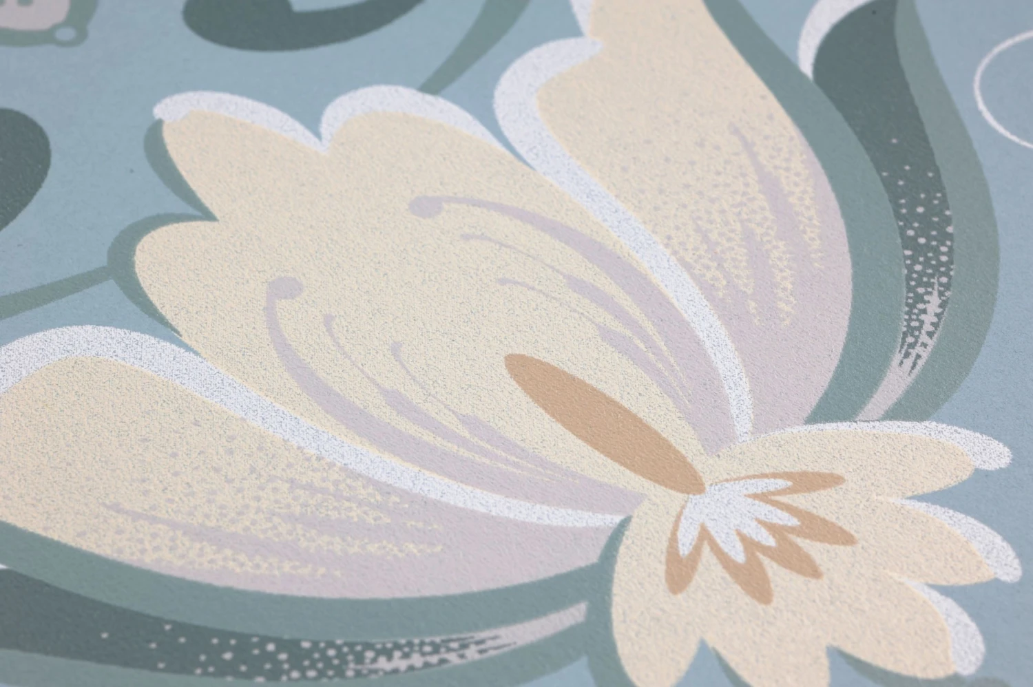 Tapete Sanna Pastelltürkis 3 Tapete Sanna Pastelltürkis – Bild 3