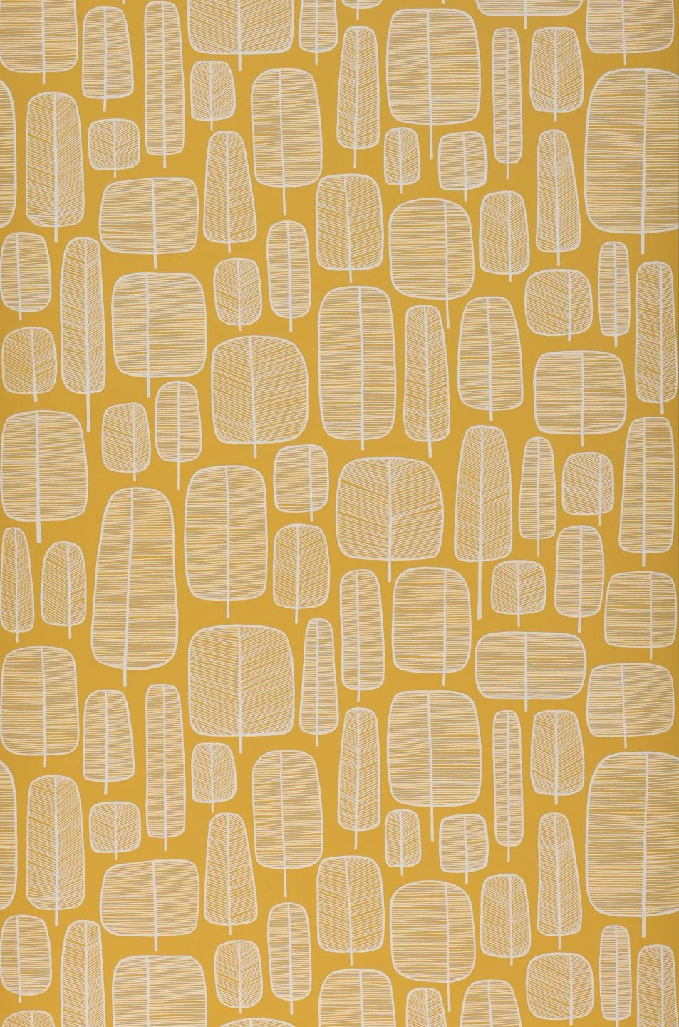Tapete Little Trees Goldgelb 2 Tapete Little Trees Goldgelb – Bild 2