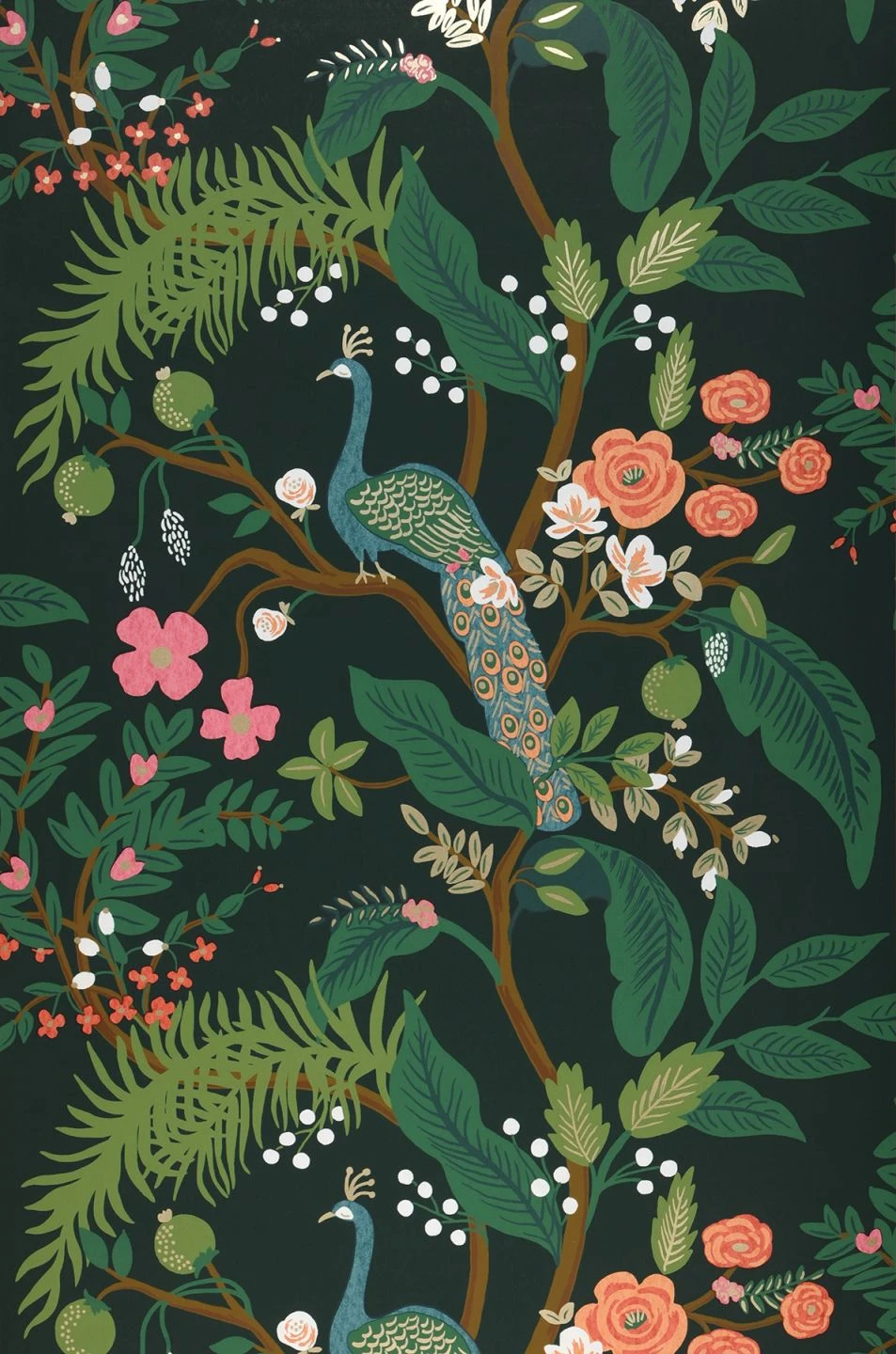 Tapete Peacock Tree Dunkelgrün 2 Tapete Peacock Tree Dunkelgrün - Image 2