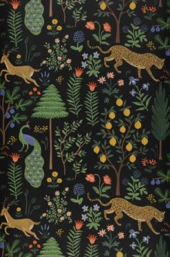 Selbstklebende Tapete Menagerie Schwarz