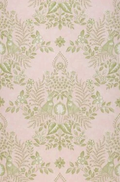 Selbstklebende Tapete Cottontail Toile Blassrosa