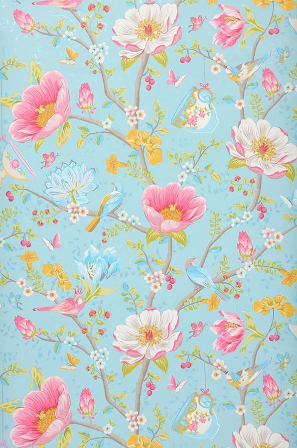 Tapete Luna Pastellblau 2 Tapete Luna Pastellblau – Bild 2