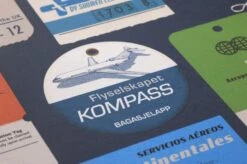 Tapete Vintage Air Travel Graublau -Tapetengeschäft 835252 B Vintage air travel 2880x1440