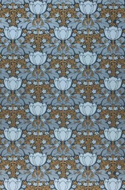 Tapete Marina Blaugrau Perlglanz