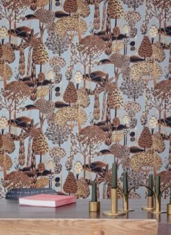 Tapete Akari Hellblau -Tapetengeschäft Akari B 626143 2880x1440