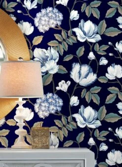 Tapete Alba Dunkelblau