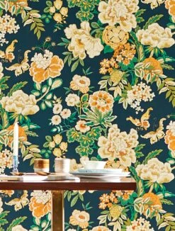 Tapete Amanda Schwarzblau