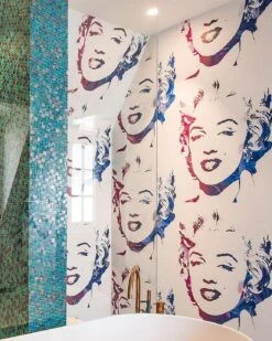 Tapete Andy Warhol - Marilyn Pink Metallic