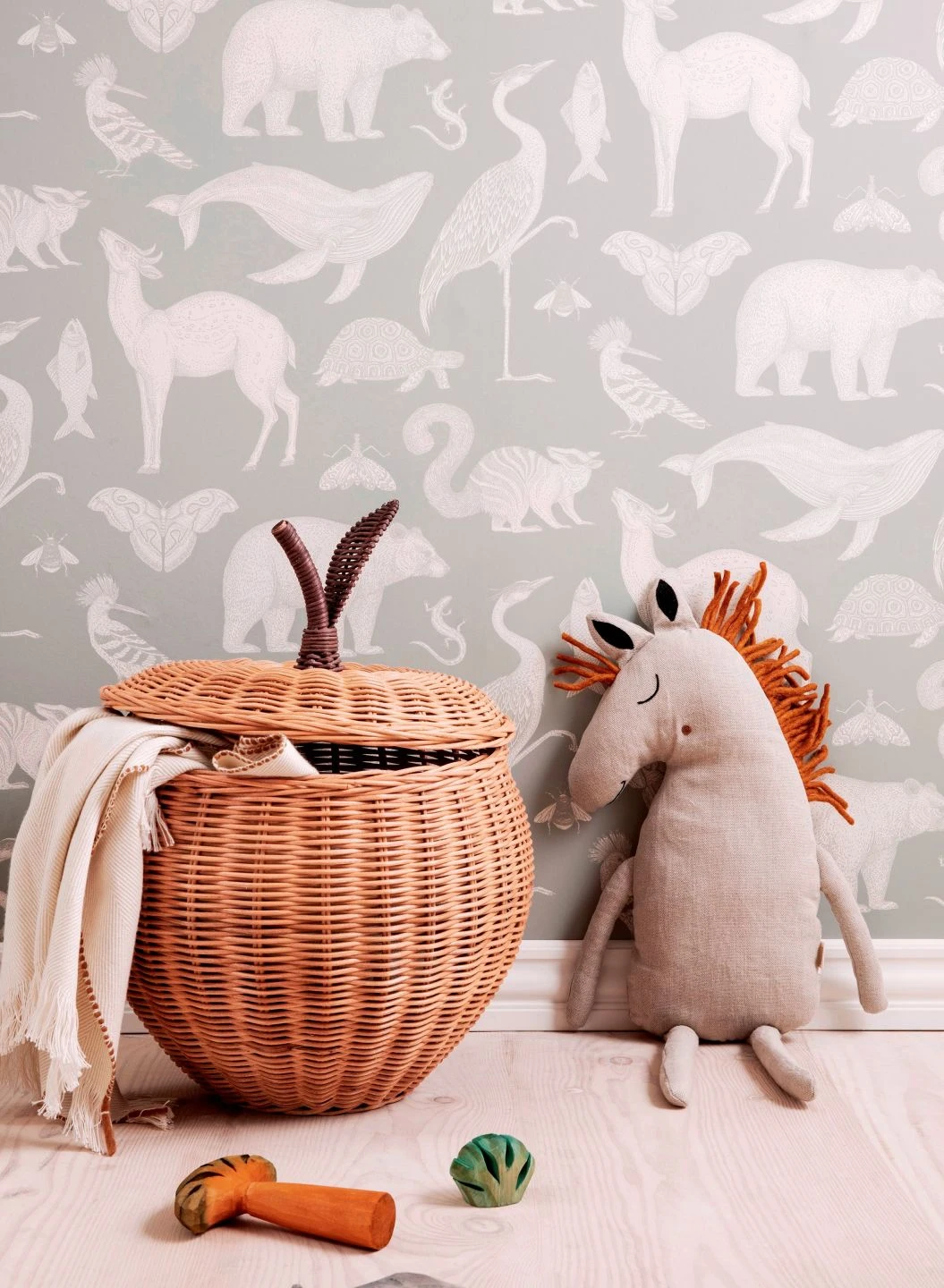 Ferm LIVING Tapete Animal Mintgrau 4 Ferm LIVING Tapete Animal Mintgrau - Image 4