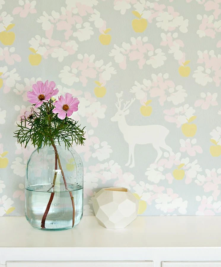 Tapete Apple Garden Blassgelb 1 Tapete Apple Garden Blassgelb