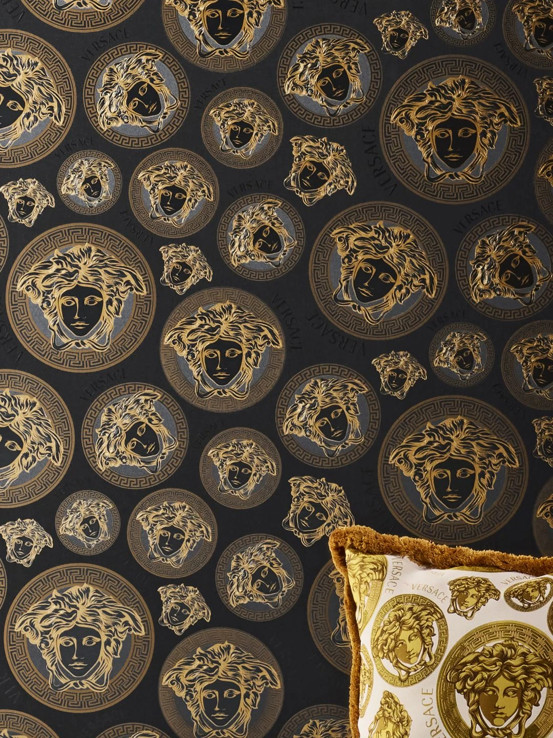 Versace Tapete Athene Schwarz 1 Versace Tapete Athene Schwarz