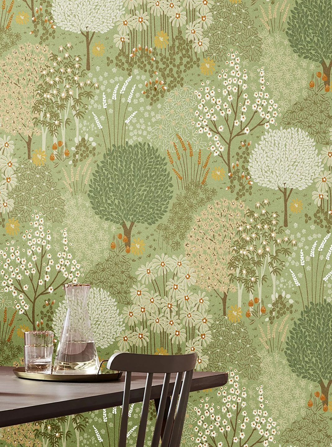 Tapete Aurora Schilfgrün 1 Tapete Aurora Schilfgrün