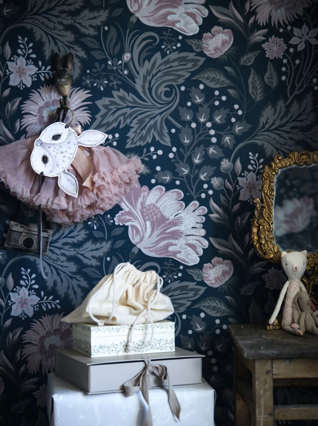 Tapete Ava Blaugrün 1 Tapete Ava Blaugrün