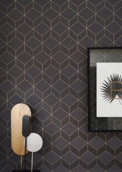 Tapete Barite Anthrazit Schimmer -Tapetengeschäft Barite A 864422 2880x1440