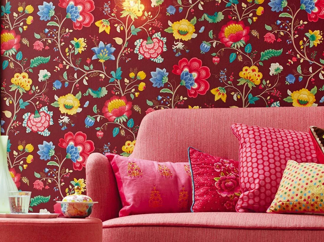 Tapete Belisama Weinrot 1 Tapete Belisama Weinrot