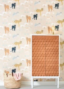 Tapete Black Panther Hellbeigerot -Tapetengeschäft Black panther B 389253 2880x1440