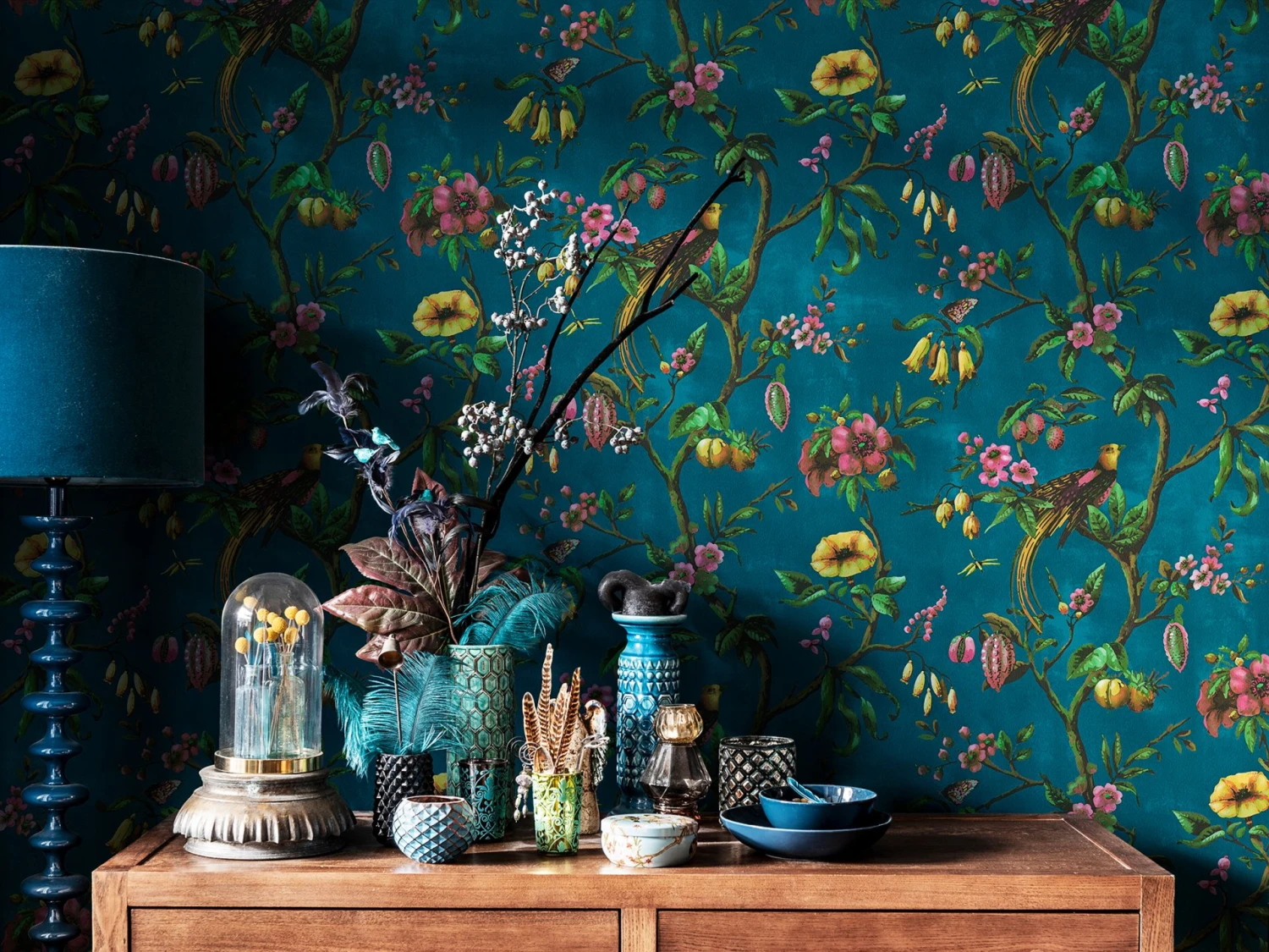 Tapete Camille Ozeanblau 3 Tapete Camille Ozeanblau – Bild 3