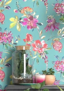 Tapete Candice Pastelltürkis