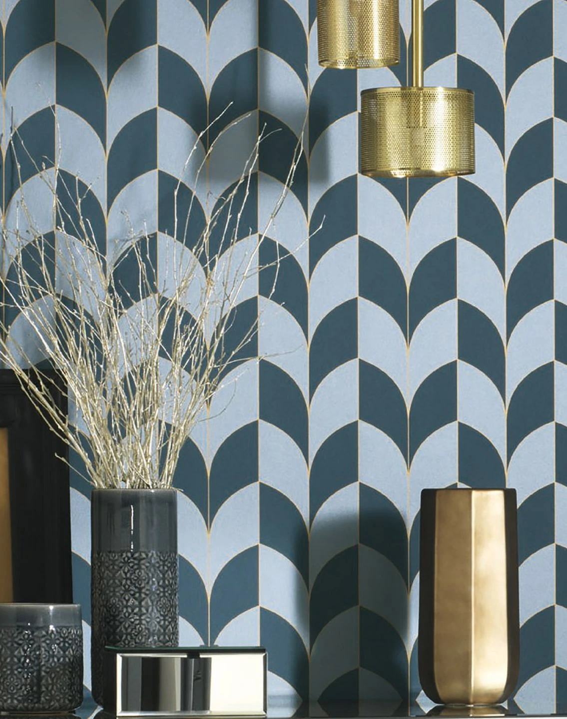 Tapete Caprice Grünblau 1 Tapete Caprice Grünblau