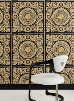 Versace Tapete Clara Schwarz -Tapetengeschäft Clara B 410892 2880x1440