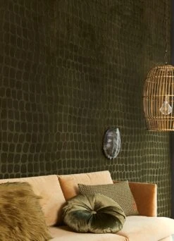 Tapete Croco Velvet Olivgrün 7 Tapete Croco Velvet Olivgrün -Tapetengeschäft Croco Velvet B 821913 2880x1440