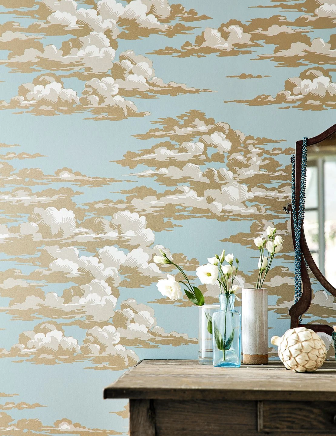 Tapete Dante Weissblau 1 Tapete Dante Weissblau