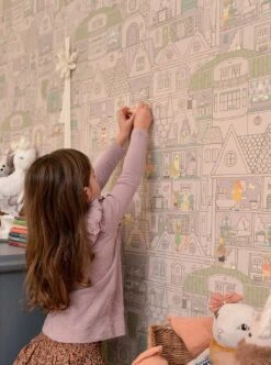 Tapete Dollhouse Grauviolett -Tapetengeschäft Dollhouse C 389351 2880x1440