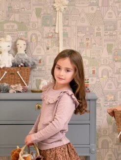 Tapete Dollhouse Grauviolett -Tapetengeschäft Dollhouse D 389351 2880x1440