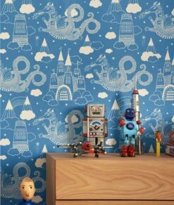 Tapete Drakhimlen Himmelblau