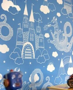 Tapete Drakhimlen Himmelblau -Tapetengeschäft Drakhimlen 389031 B 2880x1440