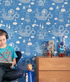 Tapete Drakhimlen Himmelblau -Tapetengeschäft Drakhimlen 389031 C 2880x1440