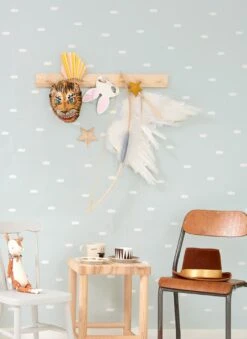 Tapete Dreamy Clouds Blassminttürkis -Tapetengeschäft Dreamy clouds C 389271 2880x1440