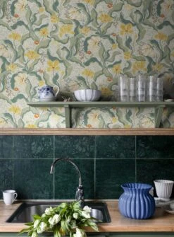 Tapete Edvin Zitronengelb -Tapetengeschäft Edvin B 485302 2880x1440