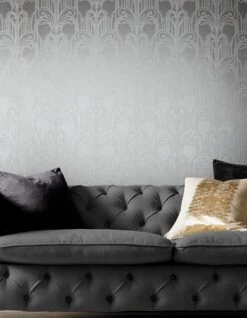 Tapete Emilia Silber -Tapetengeschäft Emilia 431081 2880x1440