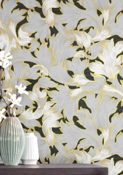 Tapete Epinal Kieselgrau