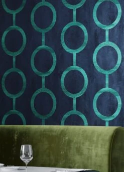 Tapete Florin Blaugrün