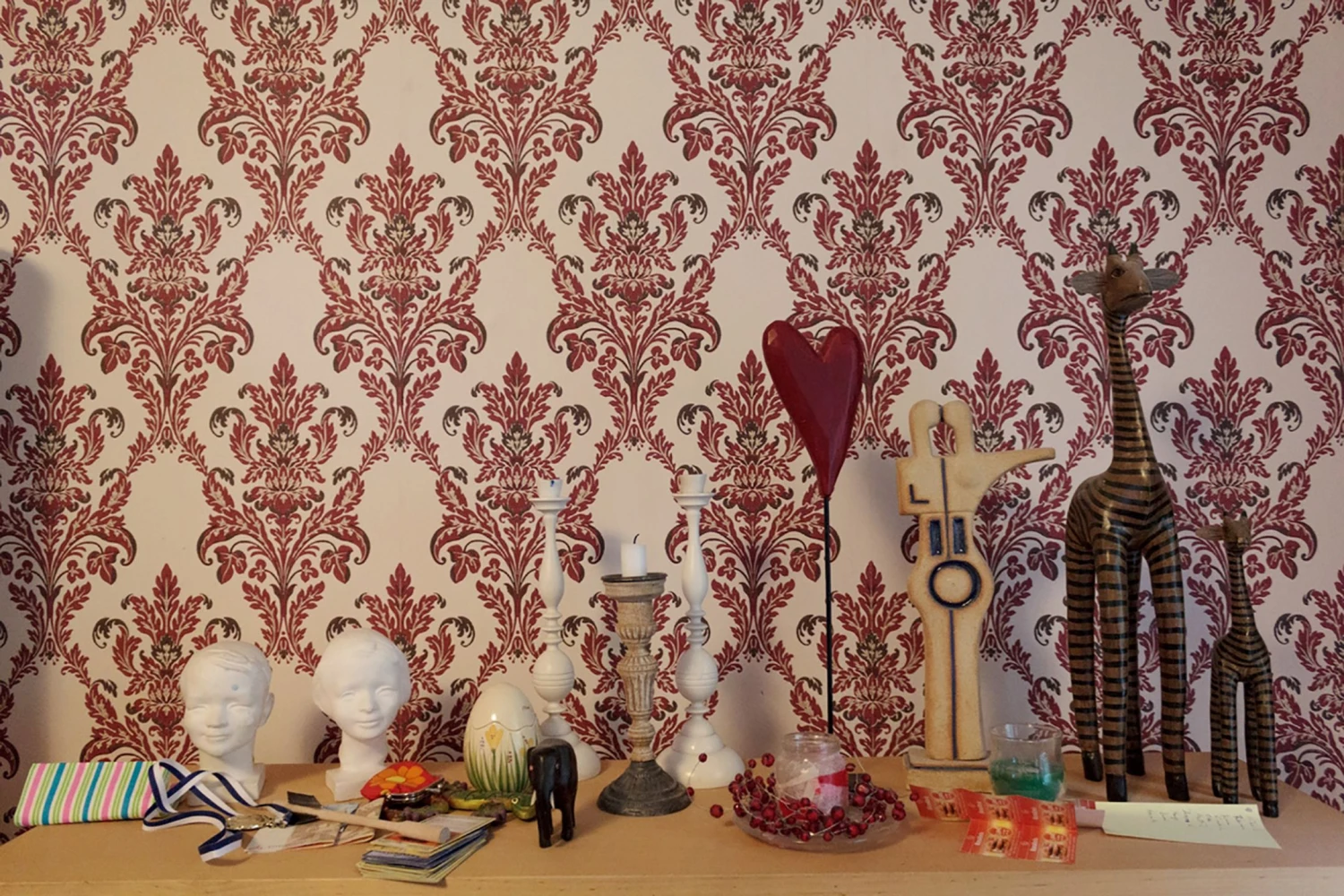 Tapete Georgina Purpurrot 1 Tapete Georgina Purpurrot