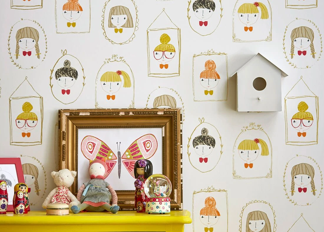 Tapete Girl Friends Honiggelb 1 Tapete Girl Friends Honiggelb