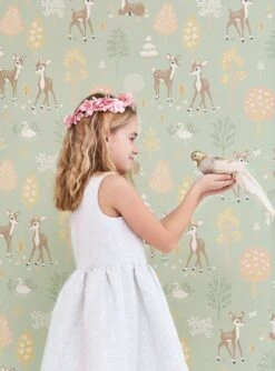 Tapete Golden Woods Blassgrün -Tapetengeschäft Golden woods C 389332 2880x1440