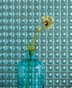 Tapete Gorgo Türkisblau Glanz