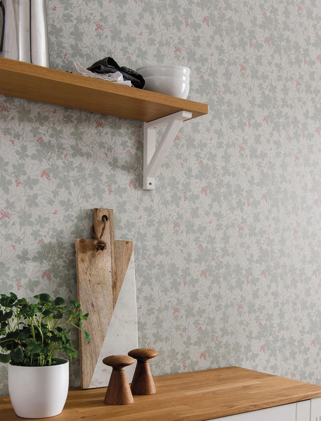 Tapete Gwendolin Moosgrau 3 Tapete Gwendolin Moosgrau – Bild 3