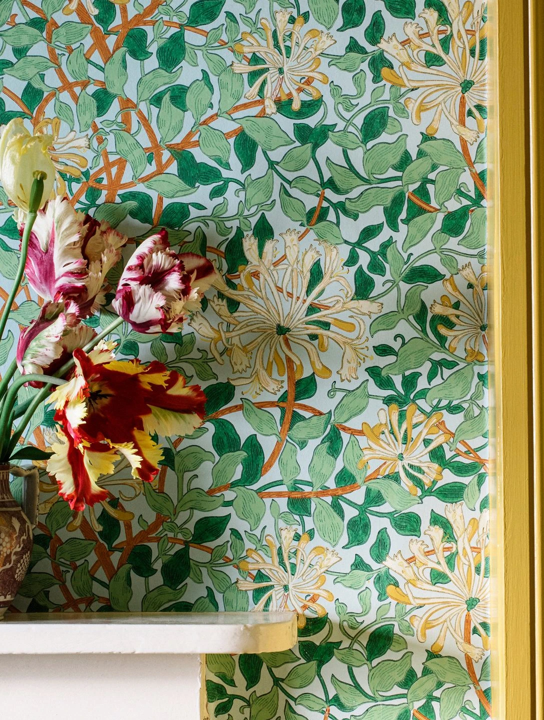 Tapete Honeysuckle Grüntöne 1 Tapete Honeysuckle Grüntöne